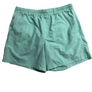 Columbia PFG Omni Shade Shorts Mens Large Aqua Fishing Performance Lined